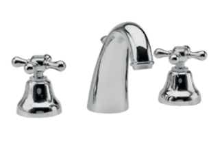 A512 Смеситель для раковины Giulini Lotus на 3 отверстия, с донным клапаном (цвет - хром)