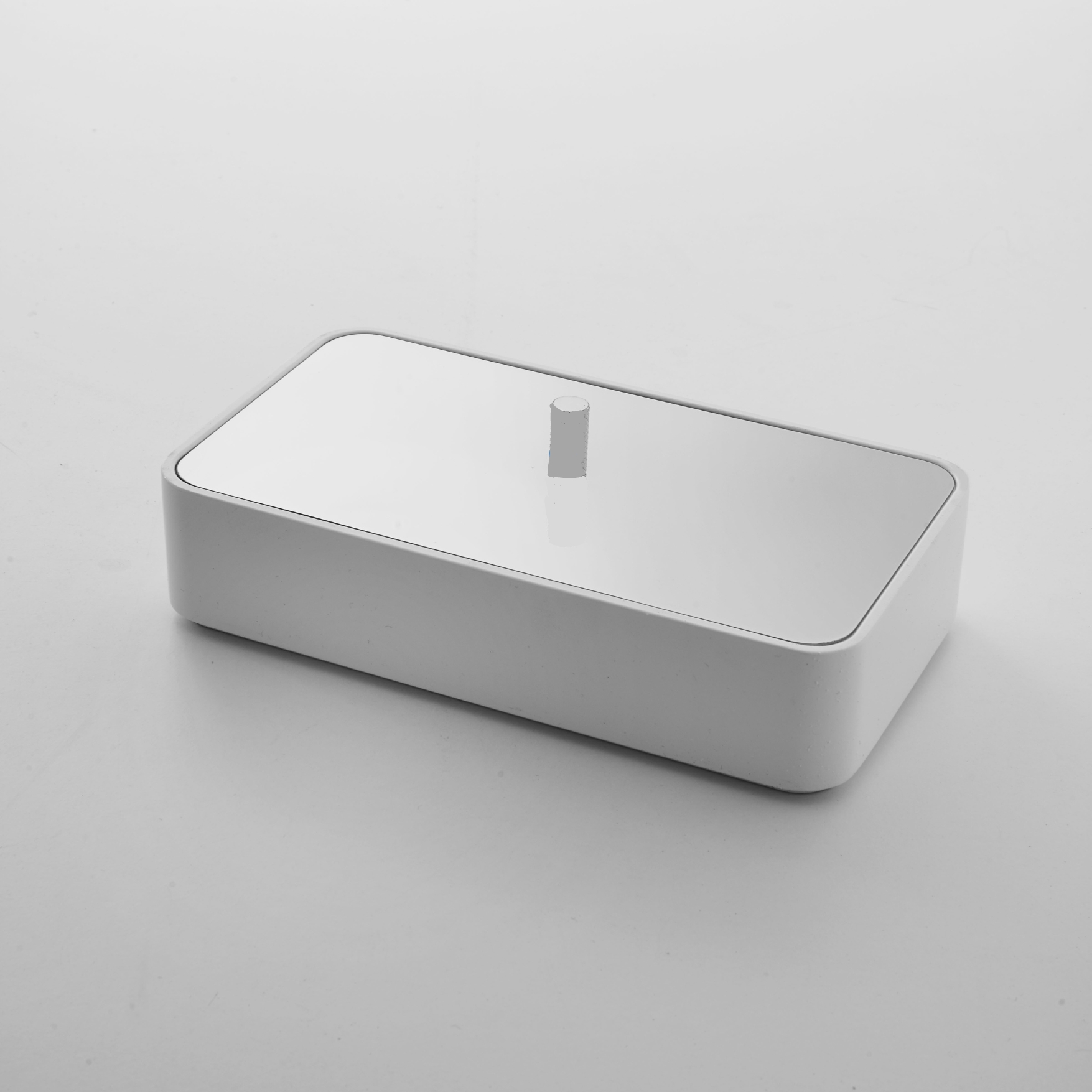 K/650/53/SSF Контейнер косметический Etrusca Dinamic, 20х4.5х11 см, иск камень, (цвет - хром)