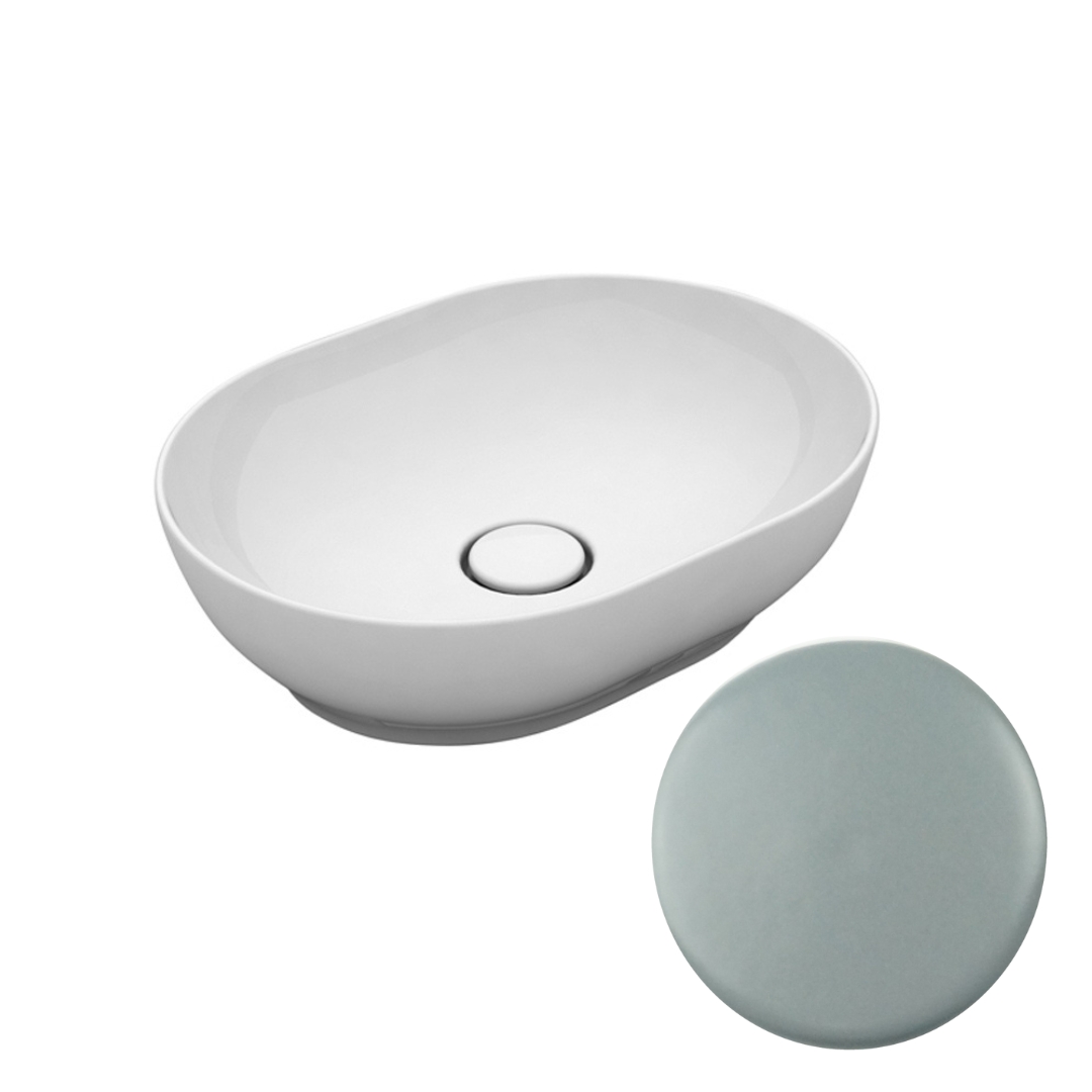 TRE42SO50003 Раковина накладная Olympia Trend, 50x38xh14 см (цвет - матовый серый)