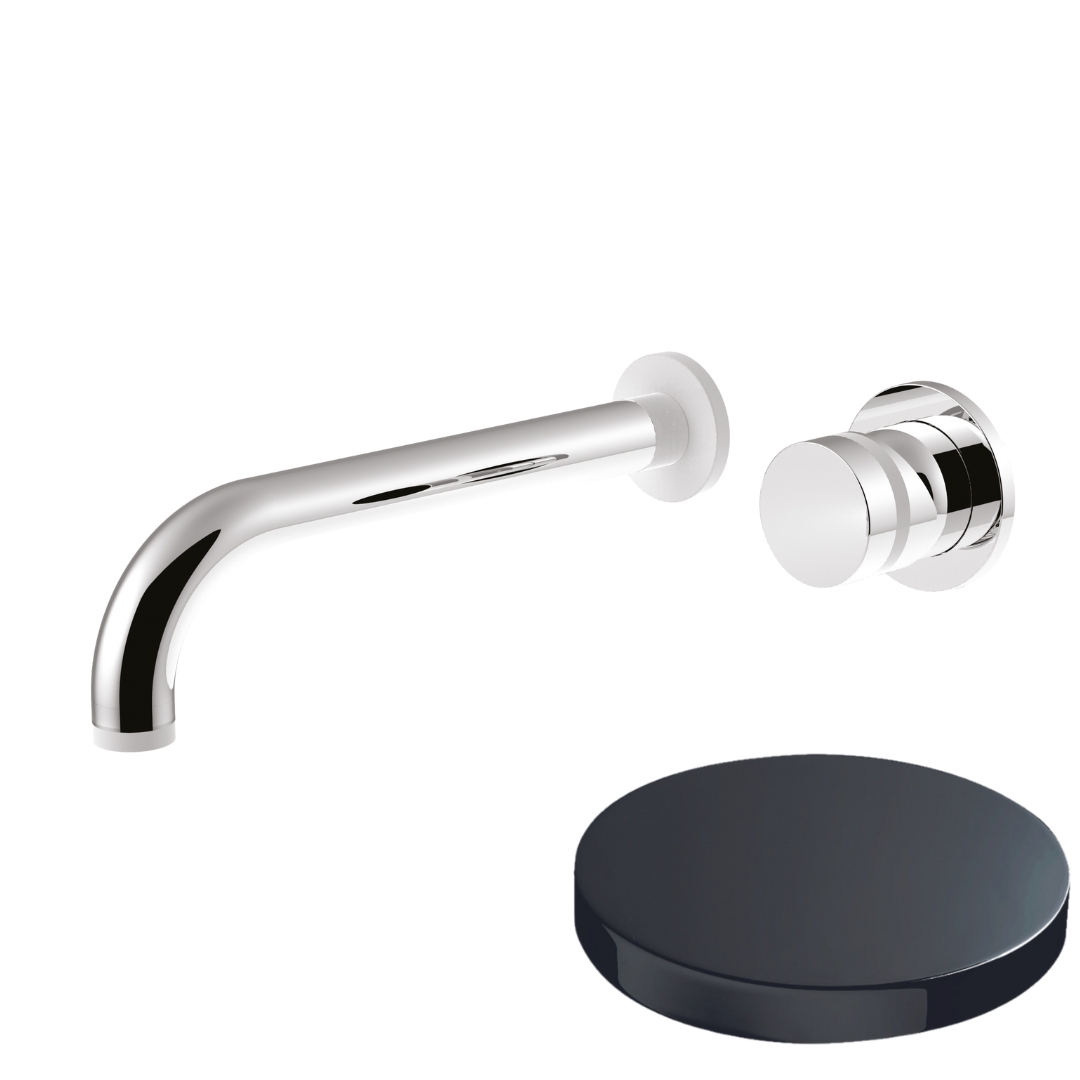 MR0025EPCRN Внешняя часть встраиваемого смесителя для раковины Giulini My Ring (цвет - черный хром глянц)