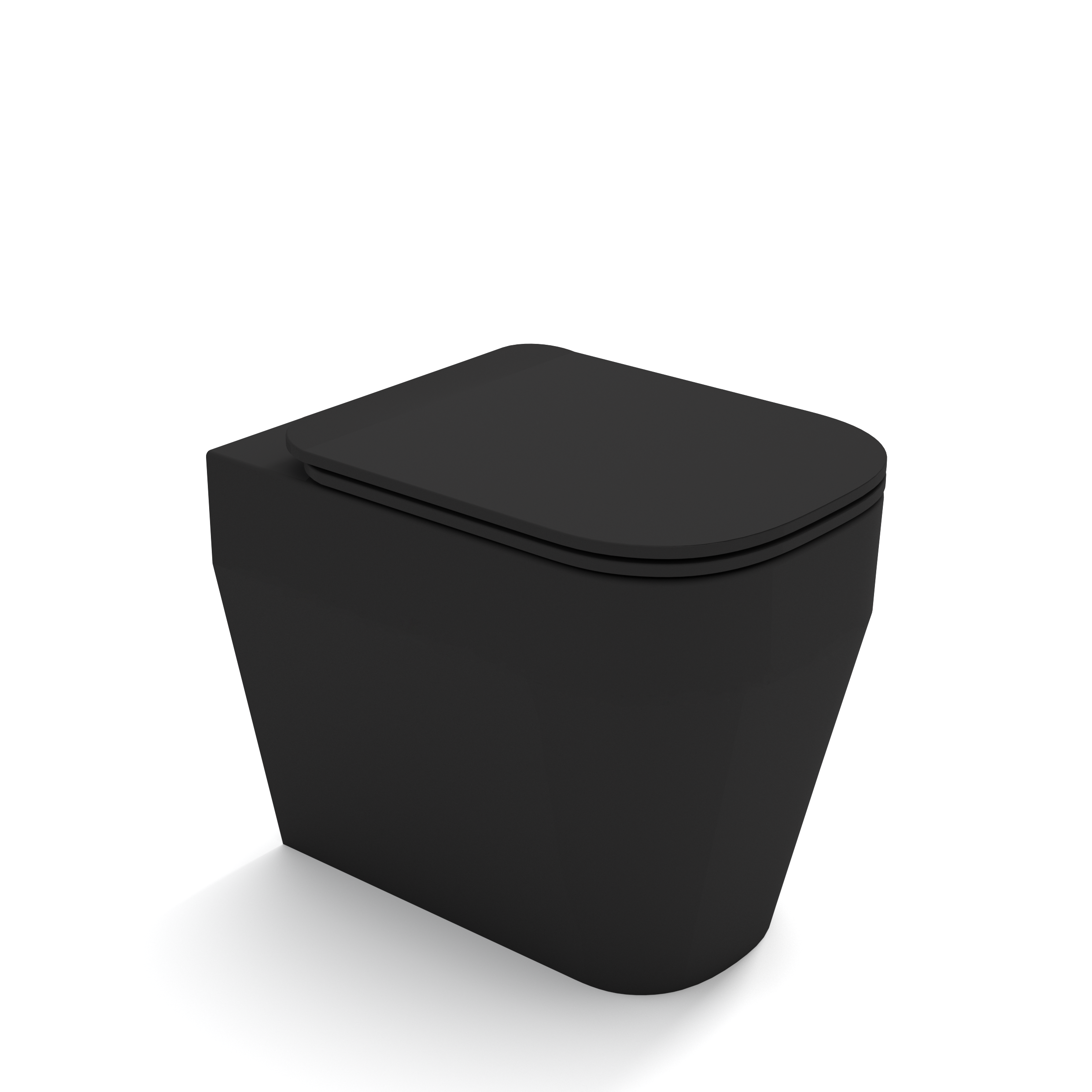 TUE1103R23 Унитаз напольный Olympia Tutto Evo безободковый с креплениями (цвет - черный матовый)