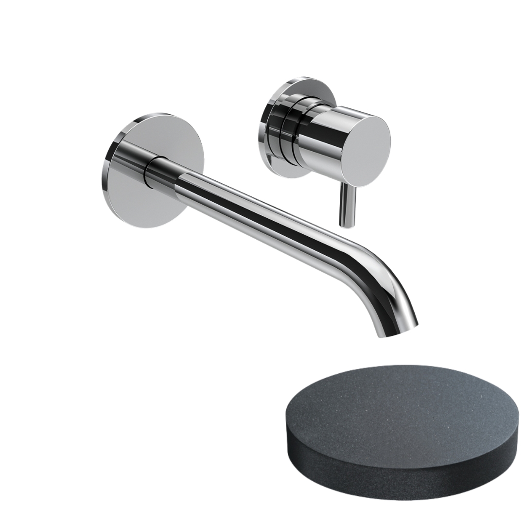 5925-18EPGF Внешняя часть смесителя встраиваемого для раковины Giulini My Future XL ,излив 18 см,без донного клапана (цвет - графит)