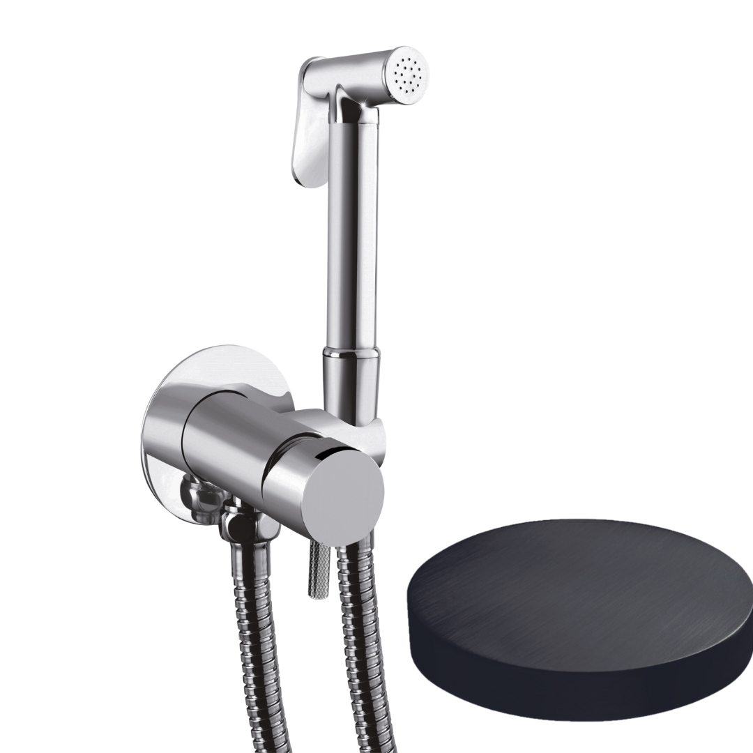 SH25/MFEPCRNS Внешняя часть гигиенического душа со смесителем Giulini My Future Deluxe (цвет - ганметал)