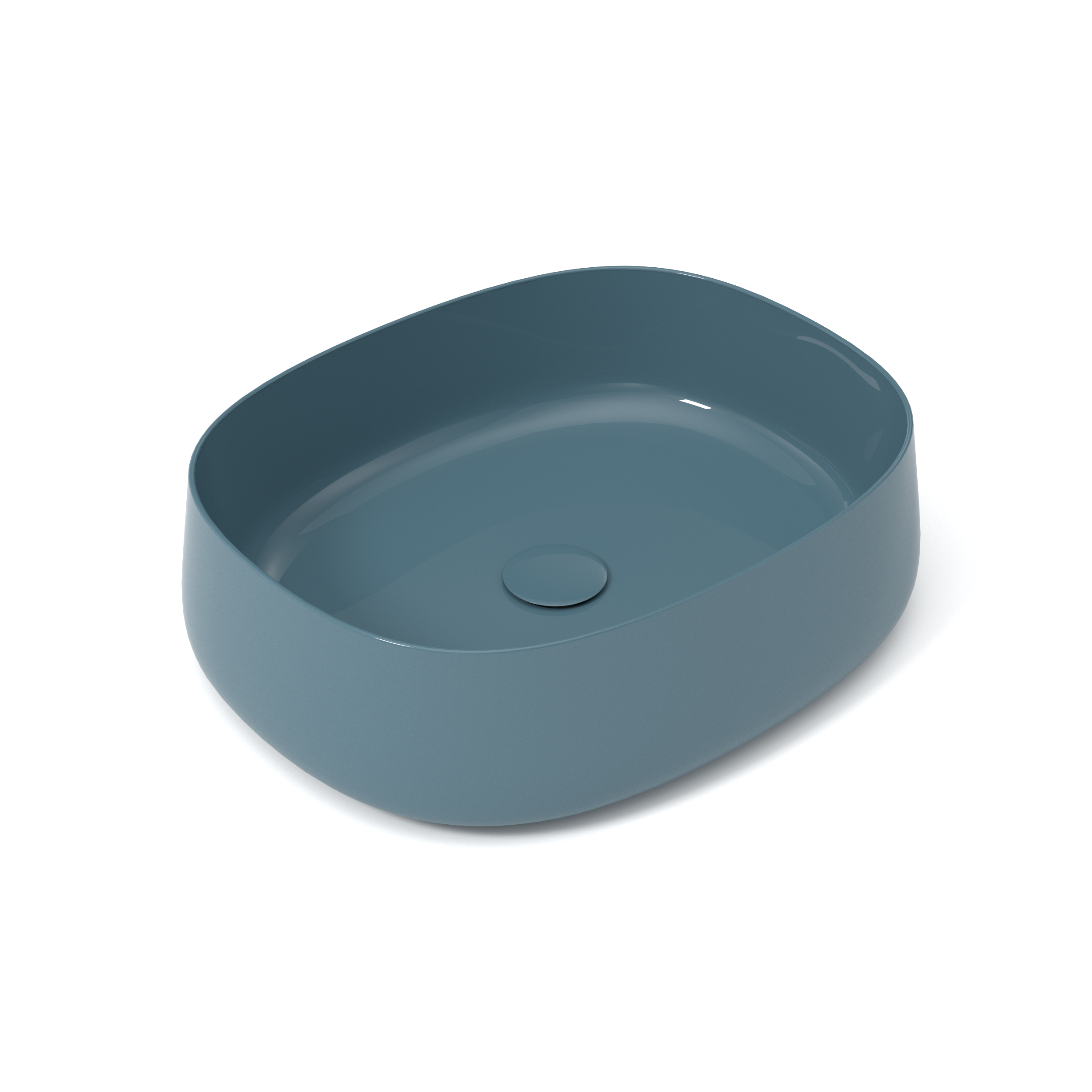 PAD4B50008 Раковина накладная Olympia Paddle, 52x42xh13 см (цвет - нефть глянцевый)