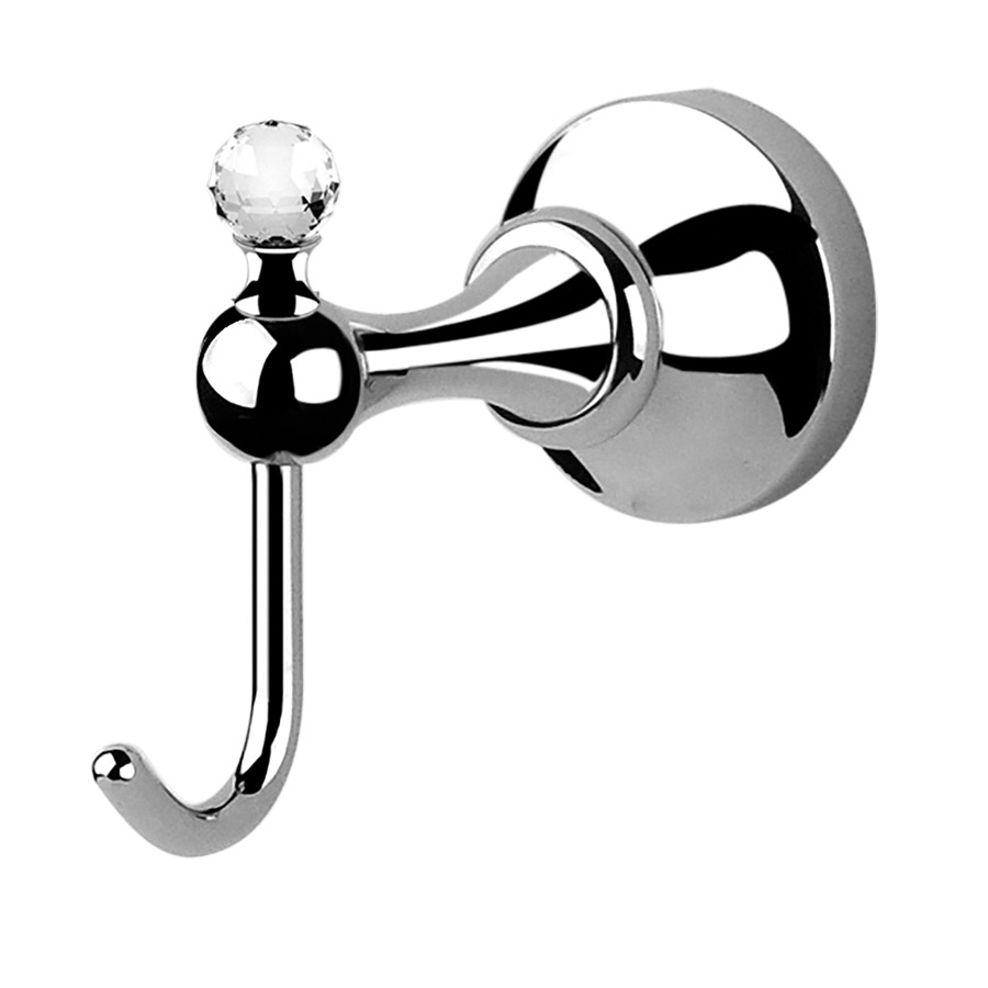 RG1115/S Крючок одинарный Ibisco Crystal Giulini (цвет - Хром)