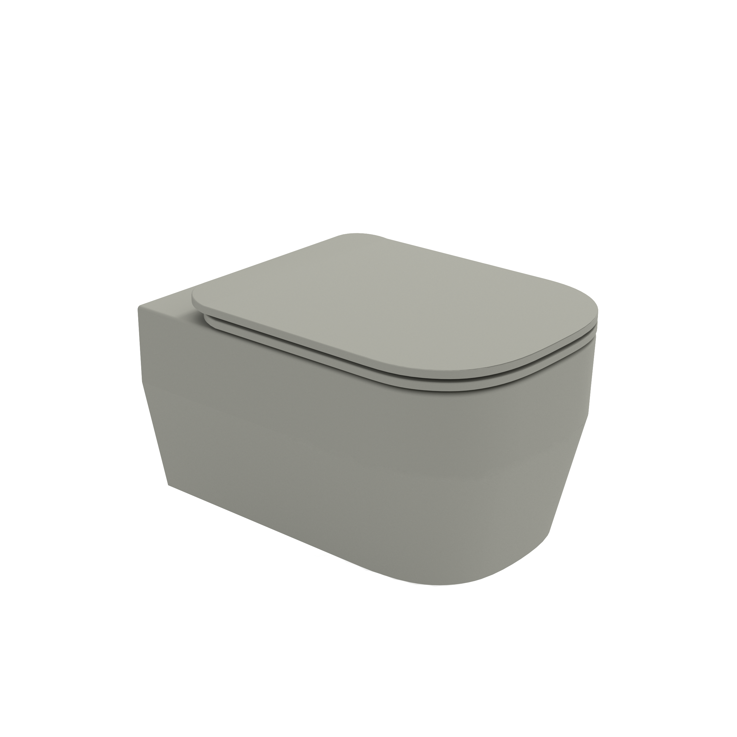 TUE1202R03 Унитаз подвесной безободковый Olympia Tutto-evo (цвет - матовый серый)