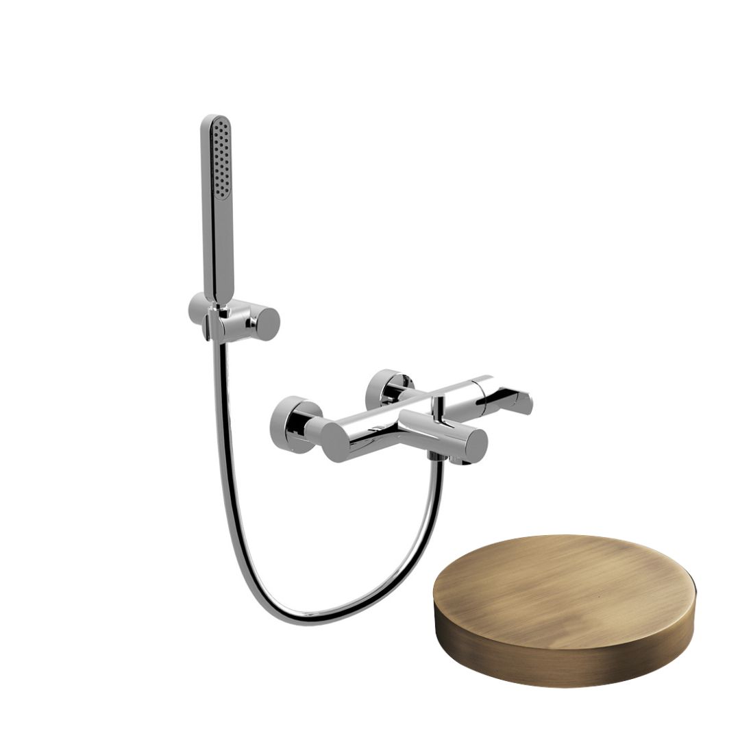 5801BROP Смеситель для ванны Giulini Surf, излив, ручной душ (цвет - бронза матовая)