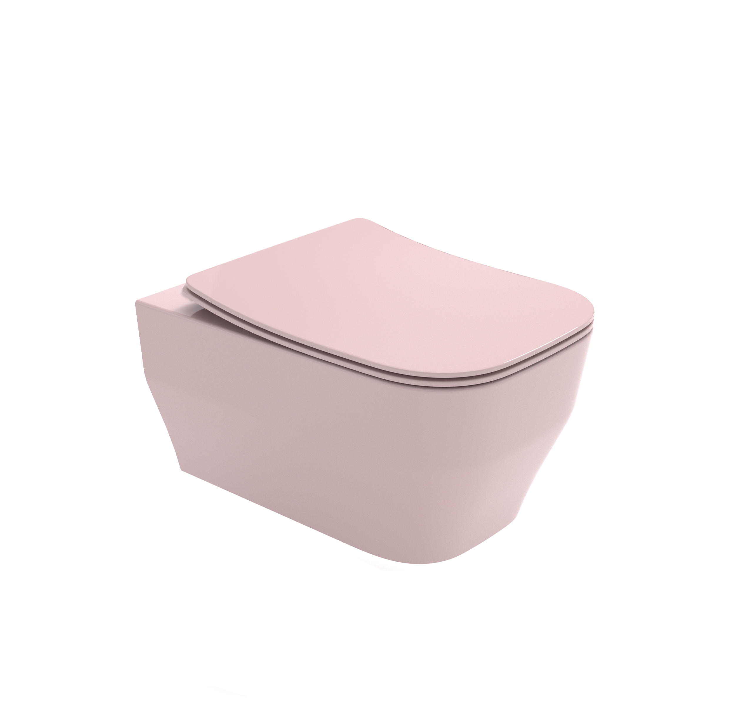 SYN1202R09 Унитаз подвесной безободковый Olympia Synthesis Eco с креплениями (цвет - розовый глянцевый)