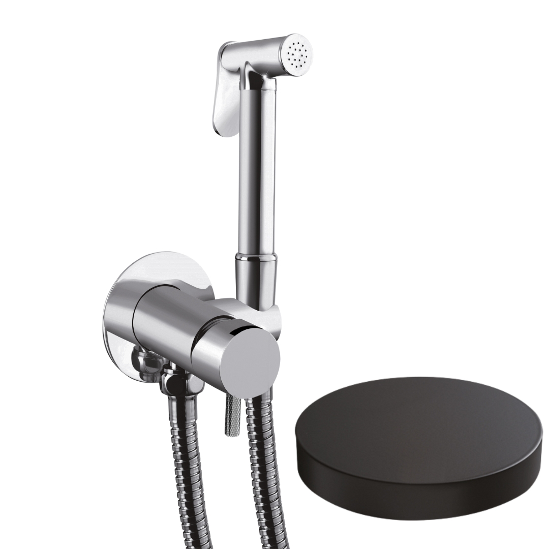 SH25/MFDEPNO Внешняя часть гигиенического душа со смесителем Giulini My Future Deluxe (цвет - черный матовый)