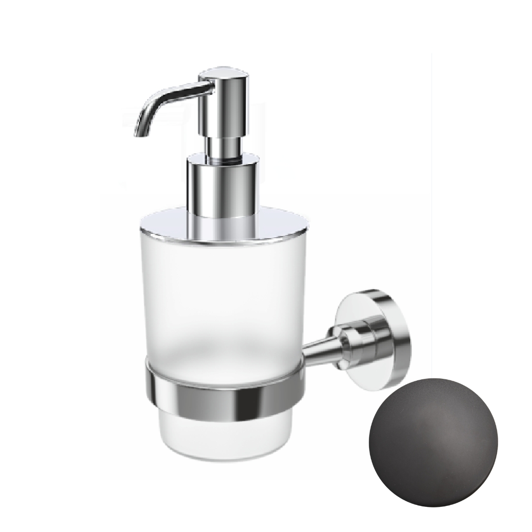 10532/D/30/SAT Диспенсер подвесной Etrusca Sirio, матовое стекло (цвет - черный матовый)