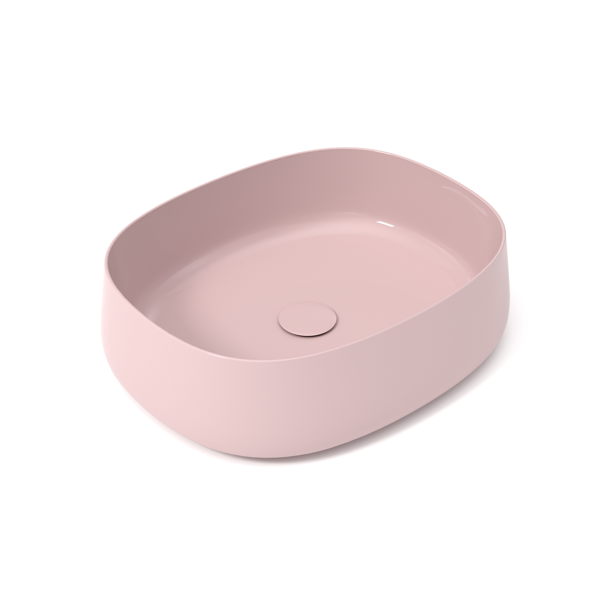 PAD4B50009 Раковина накладная Olympia Paddle, 52x42xh13 см (цвет - розовый глянцевый)