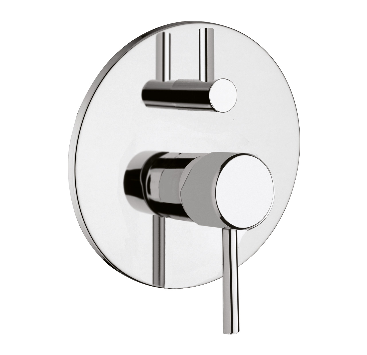 6564-3EP Внешняя часть для однорычажного встроенного смесителя для душа Giulini Futuro, с дивертером на 3 выхода (цвет - хром)