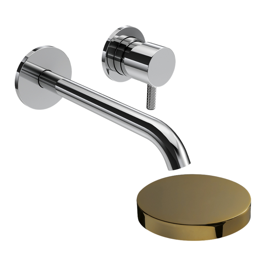 5925-18DEPO Внешняя часть смесителя встраиваемого для раковины Giulini My Future XL Deluxe ,излив 18 см,без донного клапана (цвет - золото)