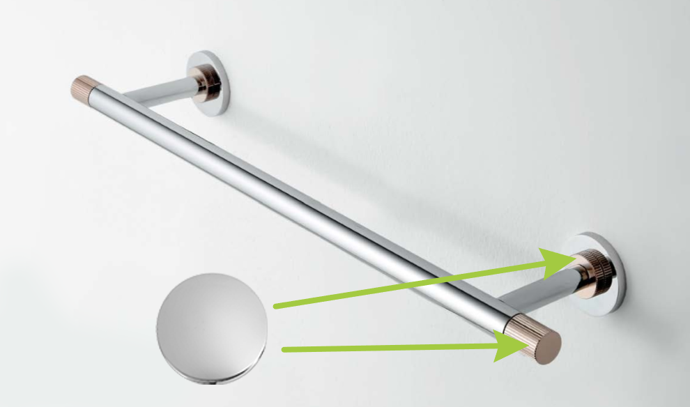 10769/PL/53/CR Полотенцедержатель Etrusca Sintesi 60 см (цвет - хром, гравировка - хром)