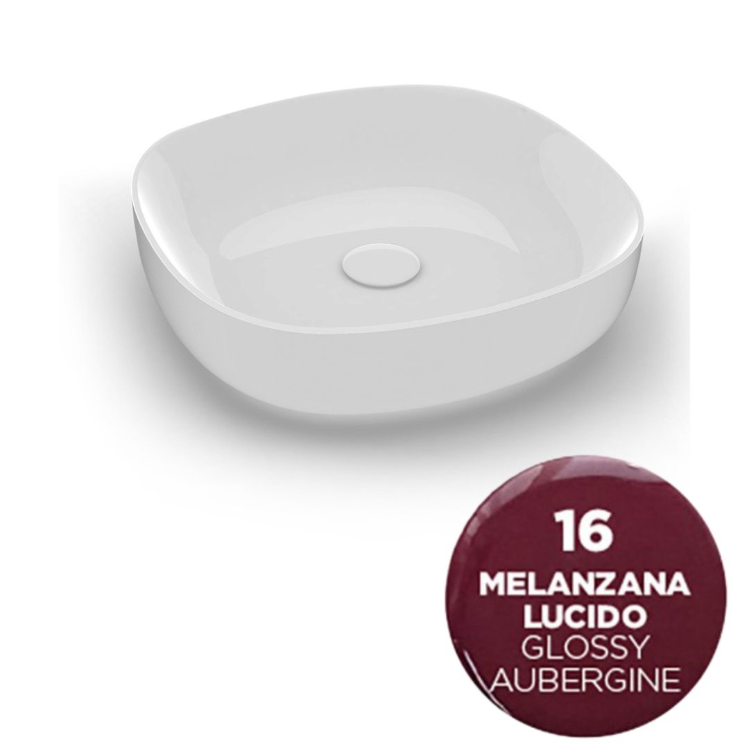 MET42O4016 Раковина Olympia Metamorfosi накладная, 45х45хh14 см (цвет - баклажан глянцевый)