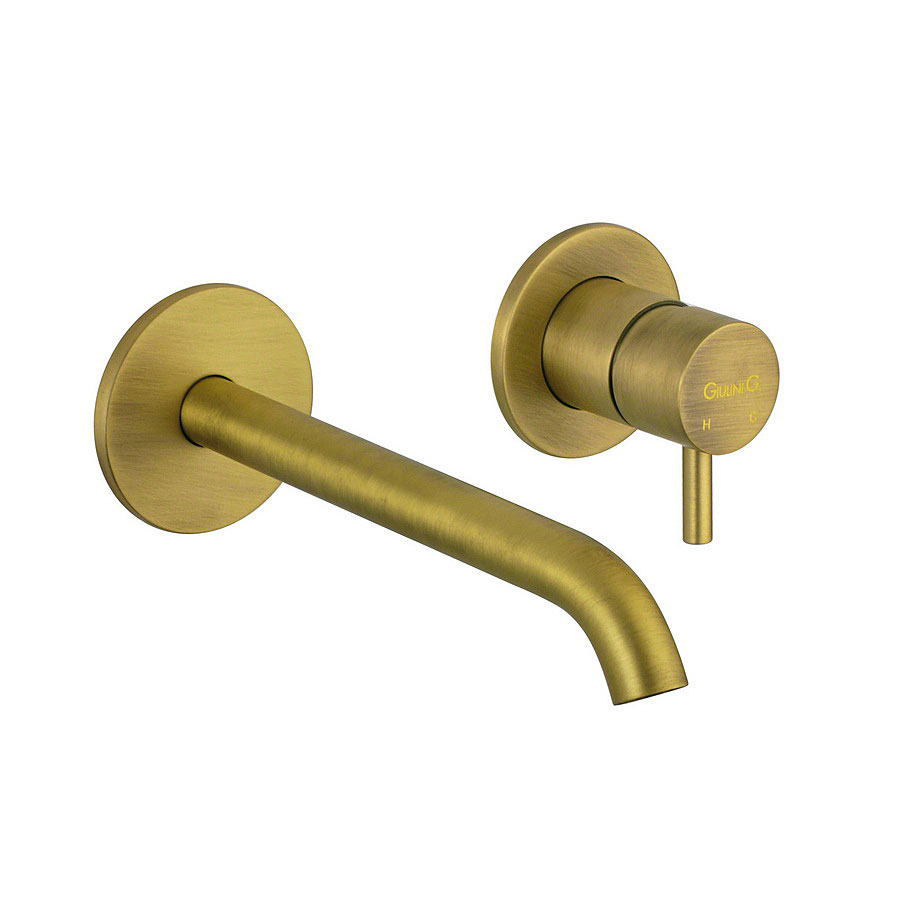 5920-18OSP Смеситель встраиваемый Giulini My Future для раковины,излив 18 см,без донного клапана (цвет - золото брашированное)