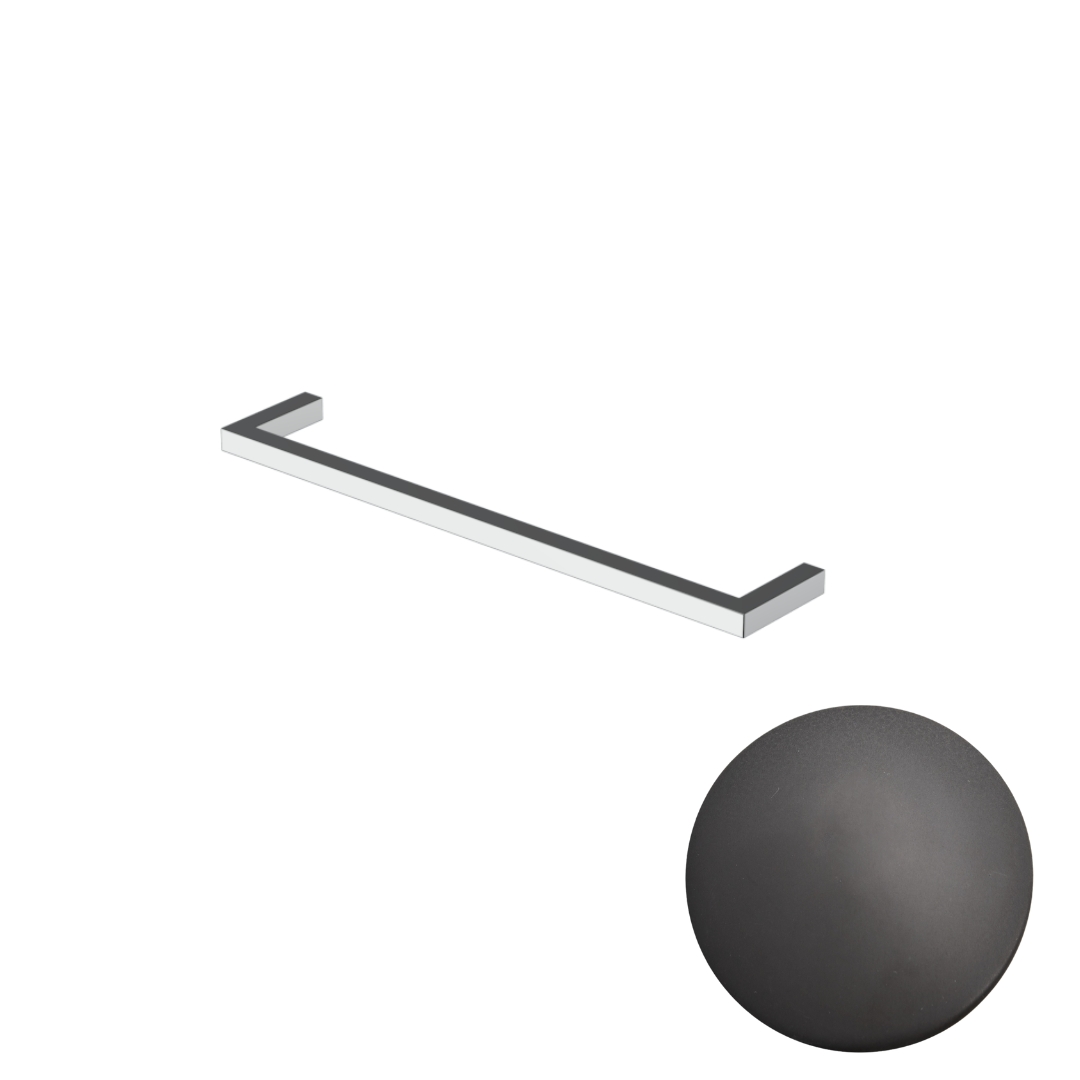 10808/30 Полотенцедержатель Etrusca Metropolitan 37  см (цвет - черный матовый)