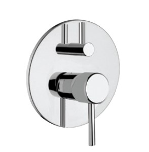 6564-2EP Внешняя часть для однорычажного встроенного смесителя для душа Giulini Futuro, с дивертером (цвет - хром)