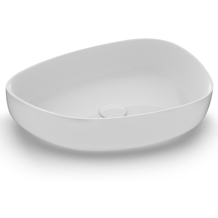 MET4255001 Раковина Olympia Metamorfosi накладная, 55x42xh14 см. (цвет - белый глянцевый)