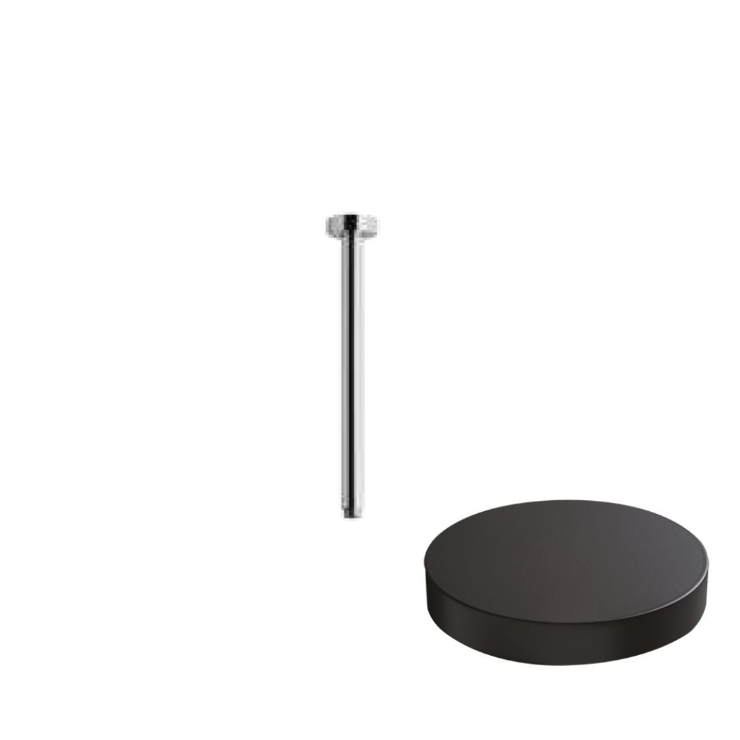 1762-10NO Кронштейн для душа Giulini 100 мм, потолочный (цвет- черный матовый)