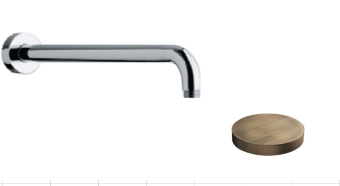 1751-45BROP Душевой кронштейн из латуни Giulini, длина 450мм (цвет - бронза матовая)