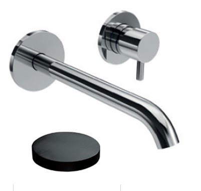 5920-18EPCRNS Внешняя часть для встраиваемого смесителя Giulini My Future для раковины, излив 18 см, без донного клапана (цвет - ганметал)