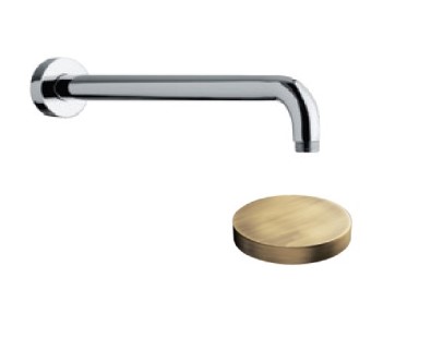 1751-35BR Душевой кронштейн из латуни Giulini, длина 350мм (цвет - бронза)