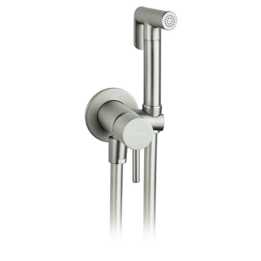 SH23EPNKO Внешняя часть гигиенического душа Giulini со смесителем (цвет - никель матовый)