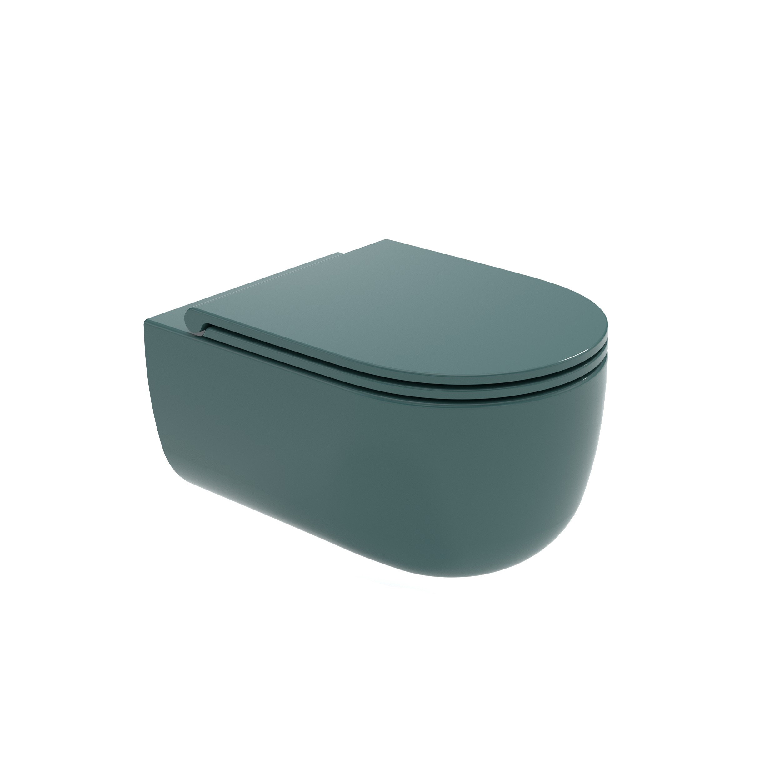 MIL120231 Унитаз подвесной Milady Olympia безободковый с креплениями (цвет- зеленый глянцевый)