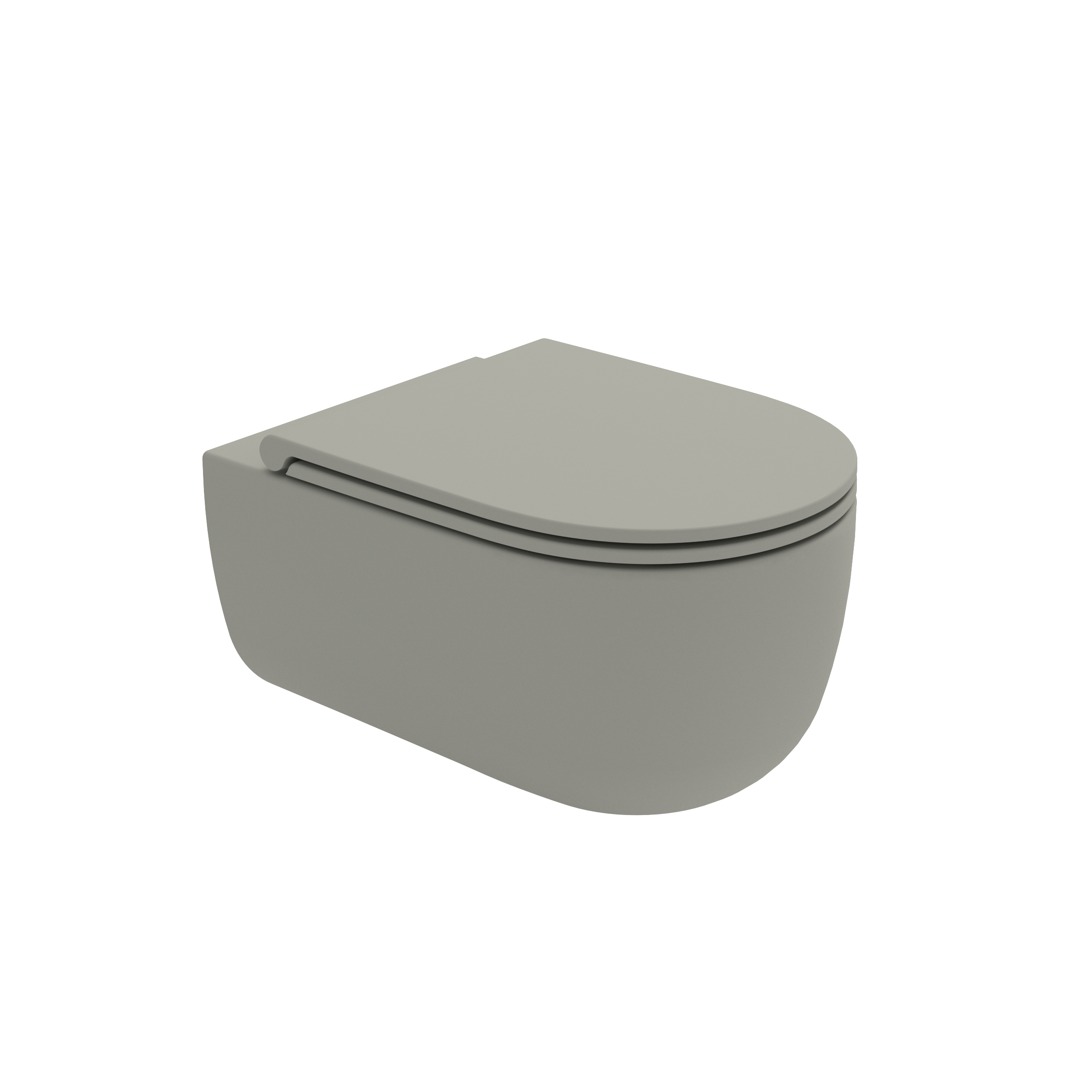 MIL120203 Унитаз подвесной Milady Olympia безободковый с креплениями (цвет - матовый серый)