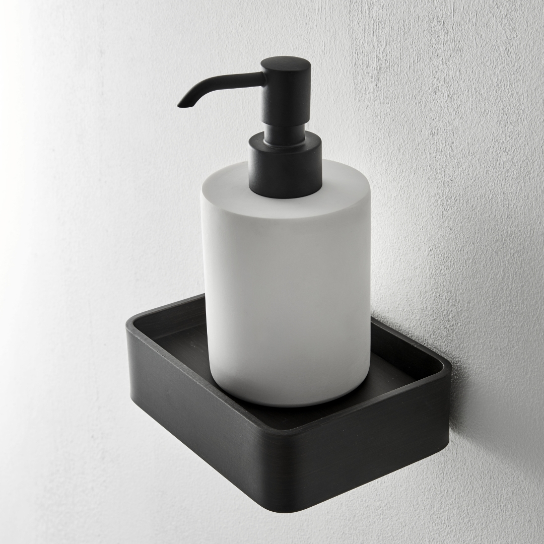 10702/D/30/SSF Диспенсер Etrusca Abaco, иск камень (цвет - черный матовый)