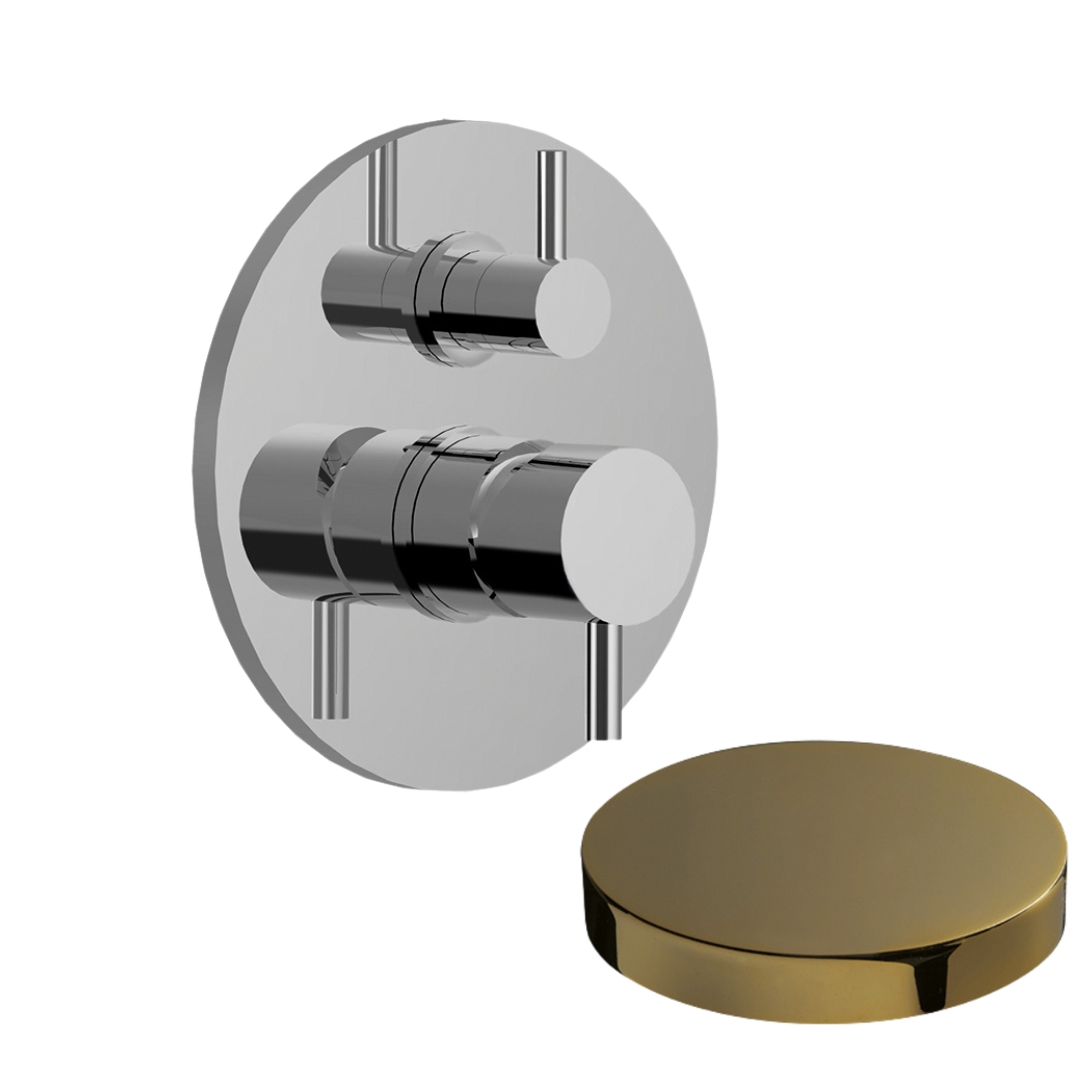 5964-2EPO Внешняя часть смесителя для душа Giulini My Future встраиваемого с дивертером-рычагом, на 2 режима (цвет - золото)