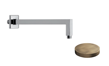 1745-33BROP Душевой кронштейн из латуни Giulini, длина 330мм (цвет - бронза матовая)