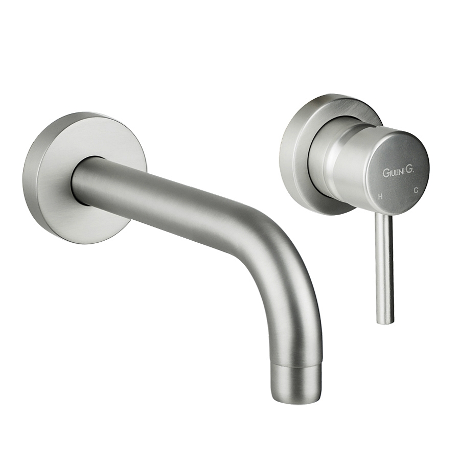 6525-25EPNKO Внешняя часть для смесителя для раковины Giulini Futuro настенного монтажа, без донного клапана (цвет - никель матовый)