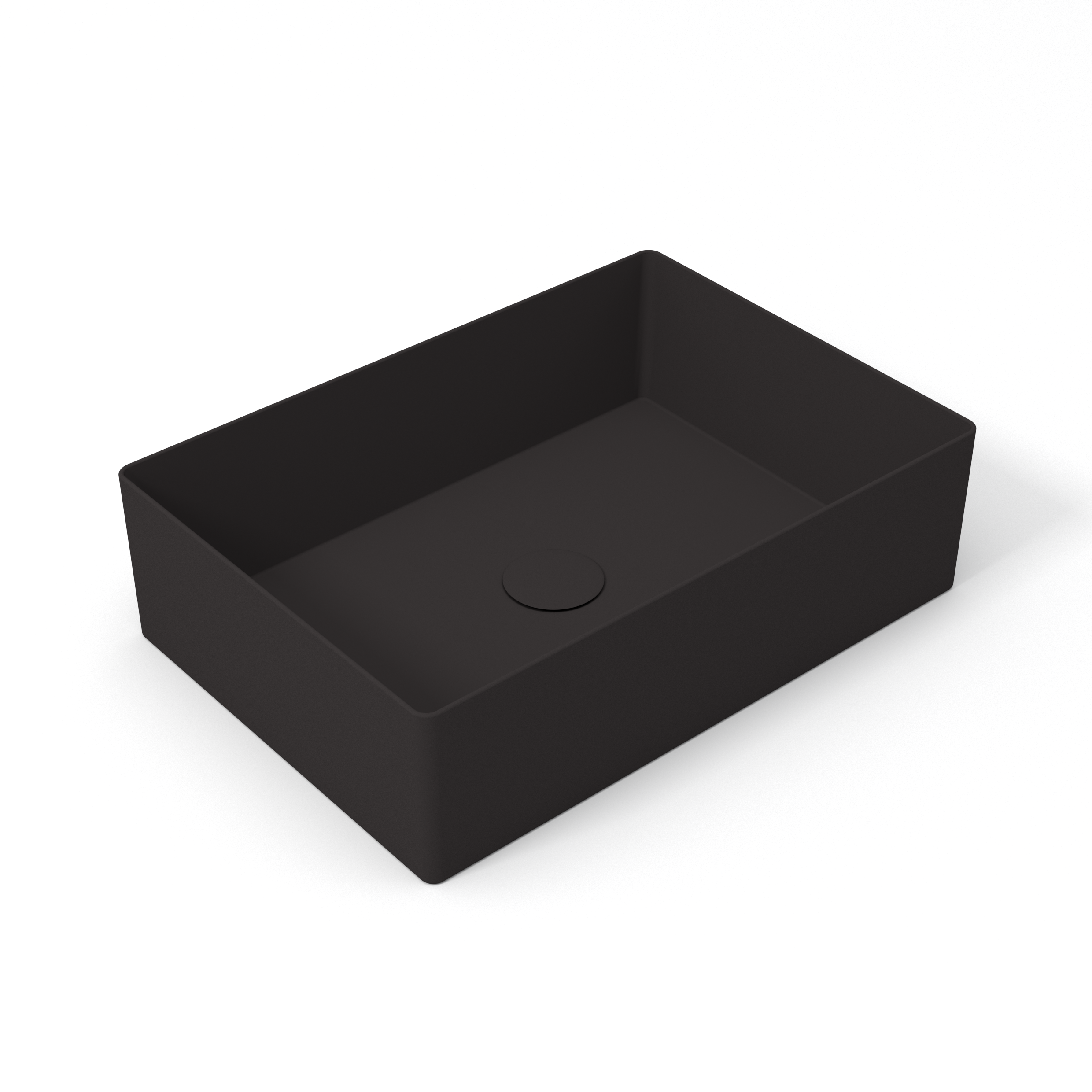 SLC42RE50023 Раковина накладная Olympia Slice 50x35x14 см (цвет - черный матовый)