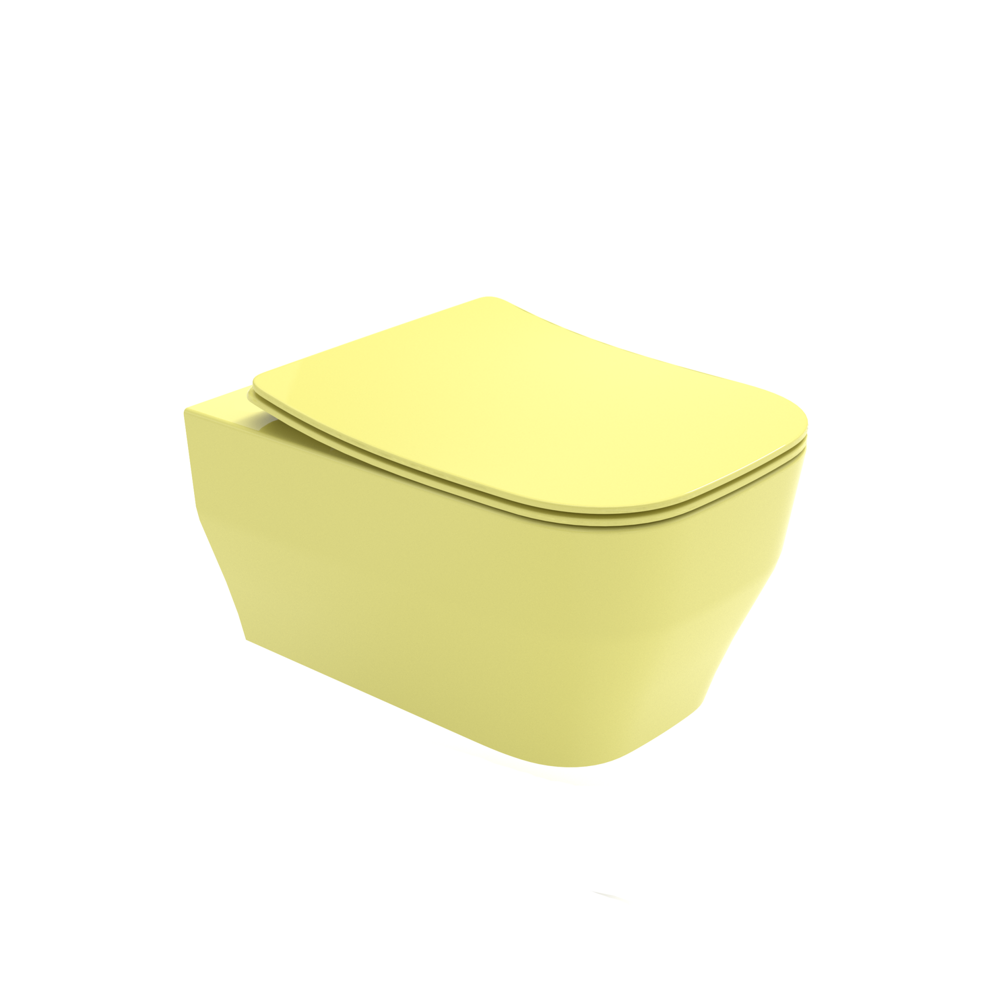 SYN1202R30 Унитаз подвесной безободковый Olympia Synthesis Eco с креплениями (цвет - желтый глянцевый)