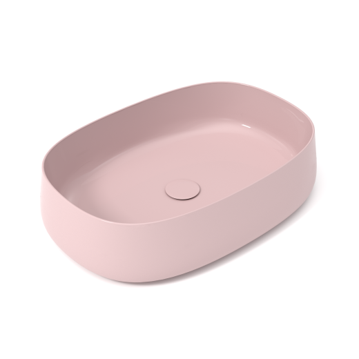 PAD4B60009 Раковина накладная Olympia Paddle, 62x42xh13 см (цвет - розовый глянцевый)#