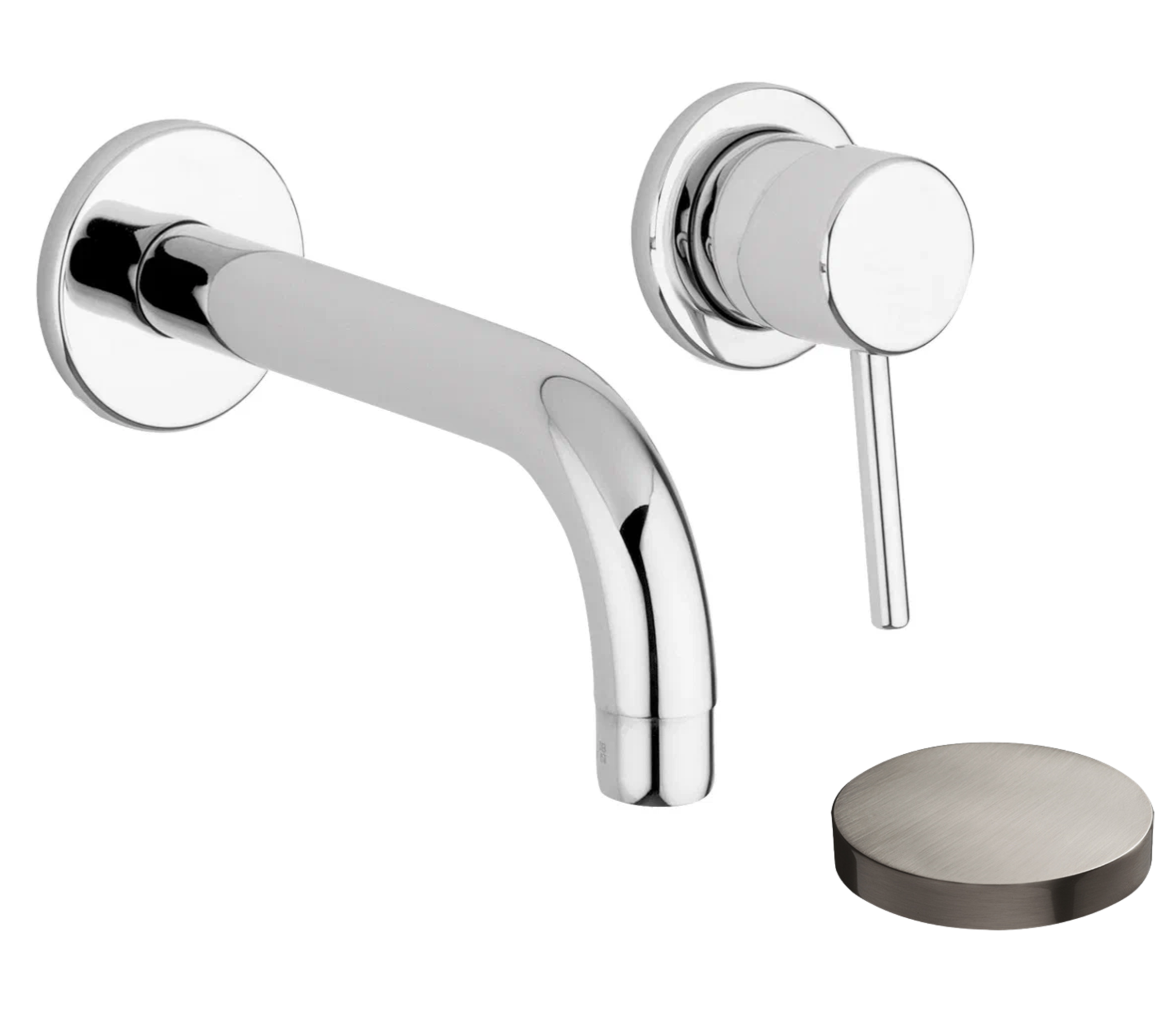 6525-15EPNKO Внешняя часть для смесителя для раковины Giulini Futuro настенного монтажа, без донного клапана (цвет - никель матовый)