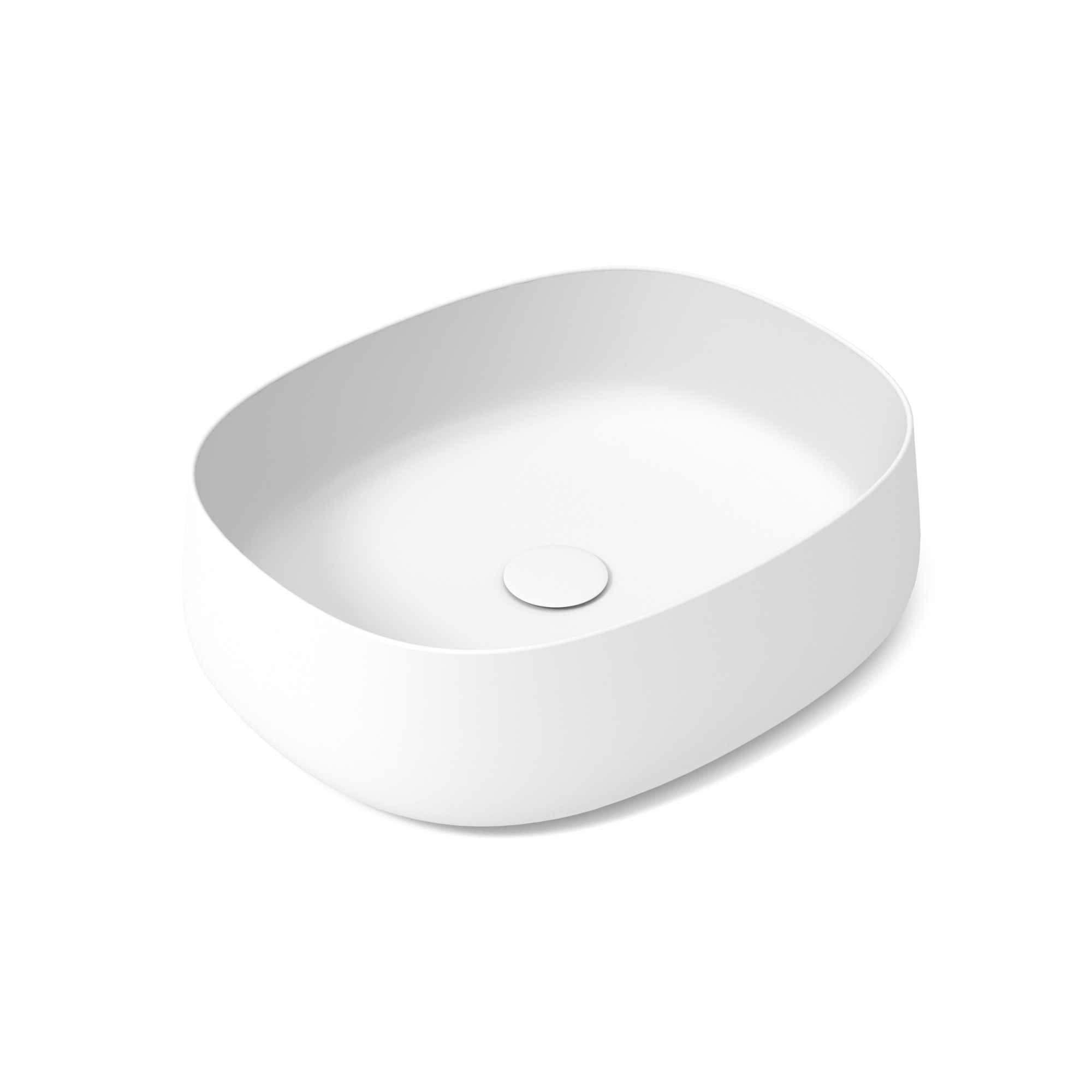 PAD4B50011 Раковина накладная Olympia Paddle, 52x42xh13 см (цвет - белый матовый)