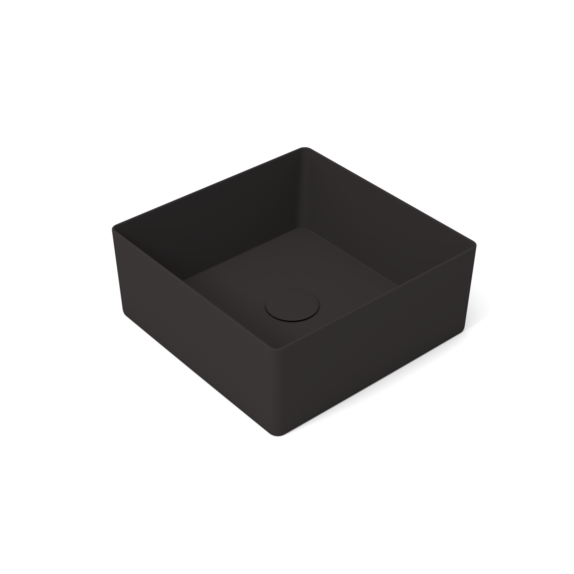 SLC42QU35023 Раковина накладная Olympia Slice 35x35x14 см (цвет - черный матовый)