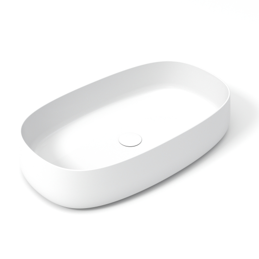 WAV42RE70011 Раковина накладная Olympia Wave 70x42x15 см (цвет - белый матовый)