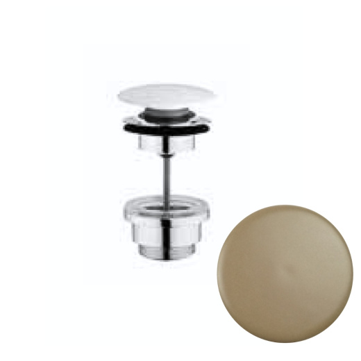 PIL07C Донный клапан OLYMPIA с керамической отделкой, для раковины или биде (цвет - матовый бежевый)