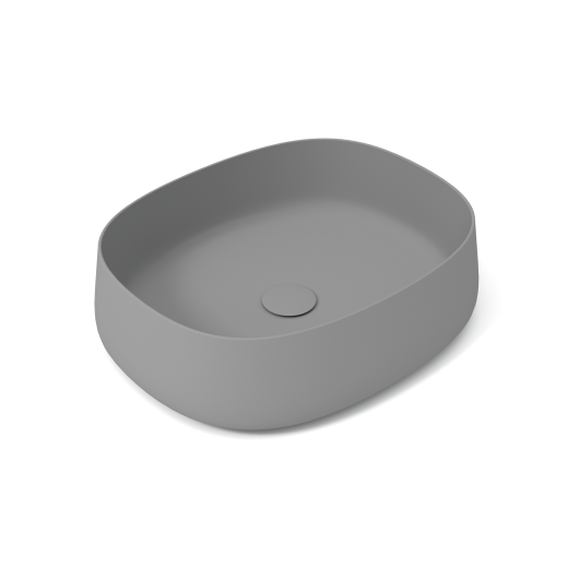 PAD4B50003 Раковина накладная Olympia Paddle, 52x42xh13 см (цвет - серый матовый)