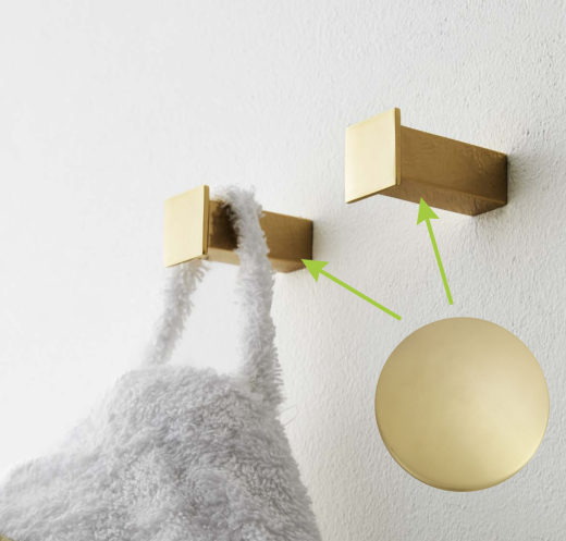 10805/59 Крючок одинарный Etrusca Metropolitan (цвет - золото матовое сатинированное)