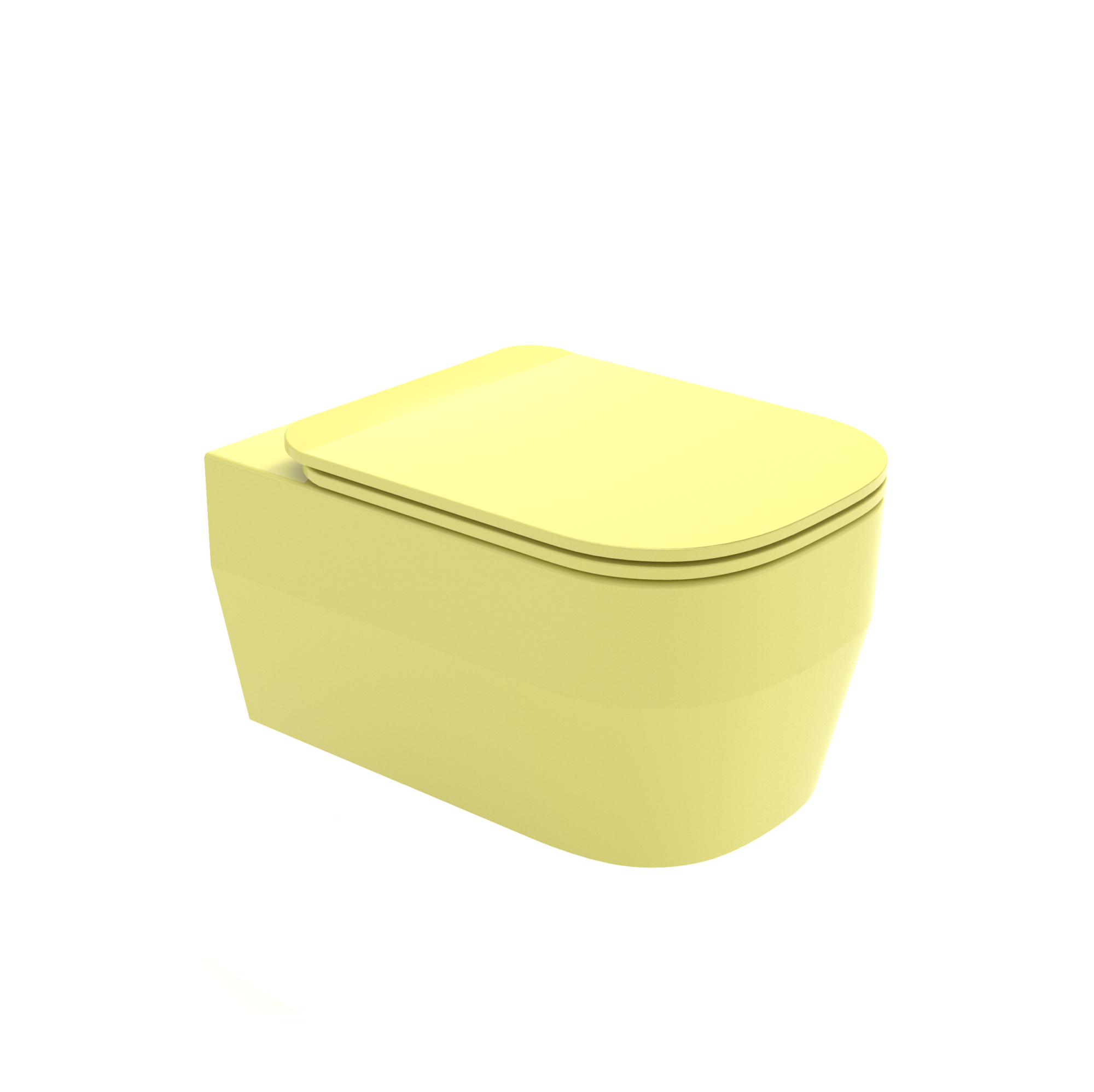 TUE1202R30 Унитаз подвесной безободковый Olympia Tutto-evo (цвет - желтый глянцевый)