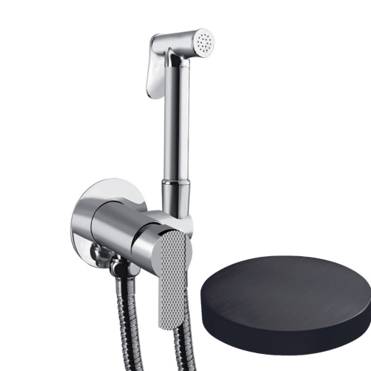 SH25/SEPCRNS Внешняя часть гигиенического душа Giulini Surf Deluxe со смесителем (цвет - ганметал)