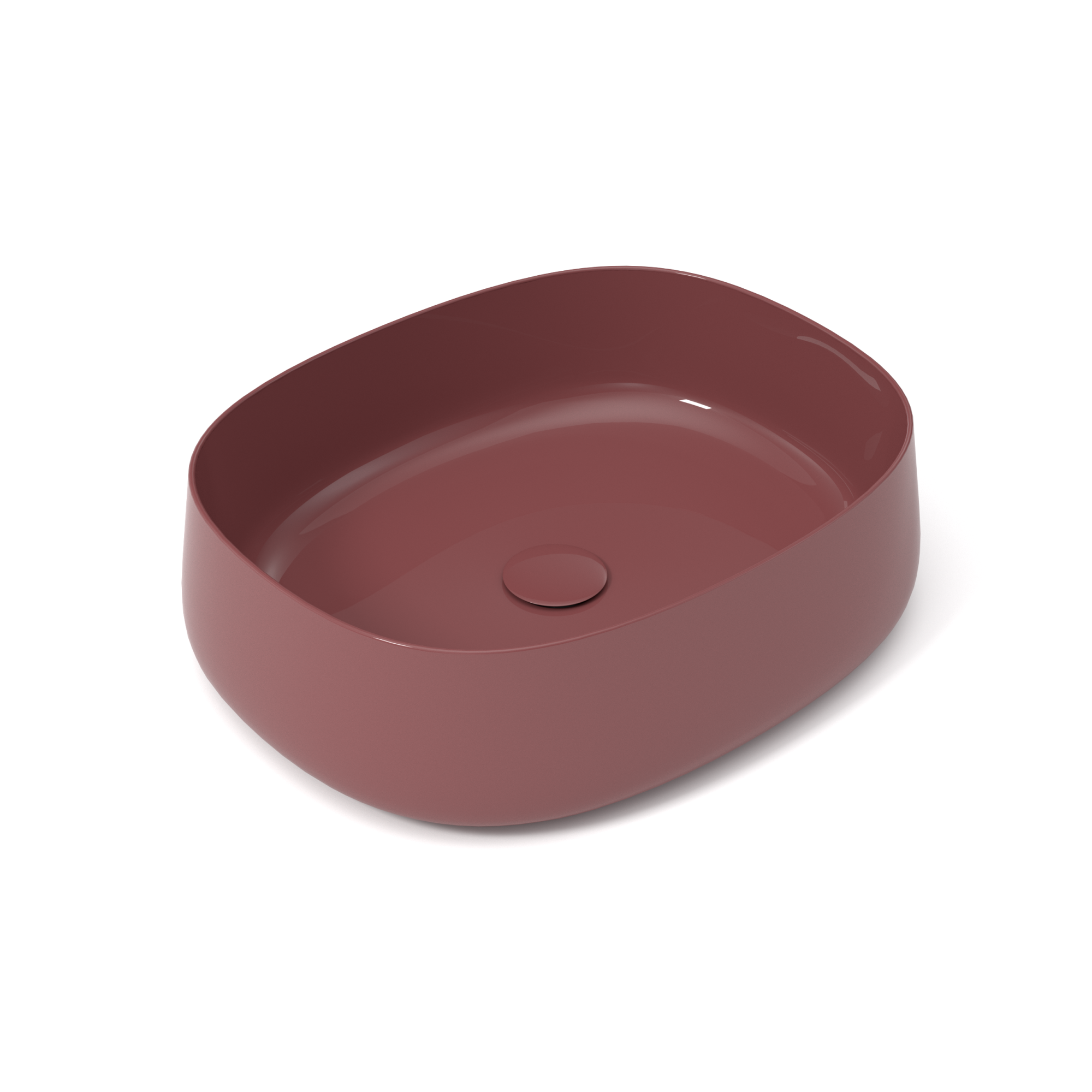 PAD4B50016 Раковина накладная Olympia Paddle, 52x42xh13 см (цвет - баклажан глянцевый)