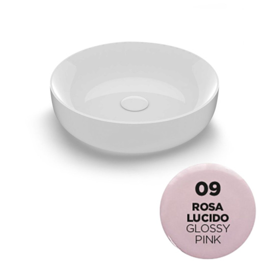 MET4245009 Раковина Olympia Metamorfosi накладная, ø45 h14 см (цвет - розовый глянцевый)