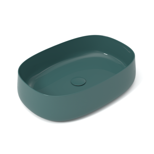 PAD4B60031 Раковина накладная Olympia Paddle, 62x42xh13 см (цвет - зеленый глянцевый)#