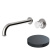 MR0025DLEPGF Внешняя часть встраиваемого смесителя для раковины Giulini My Ring  Deluxe (цвет - графит)